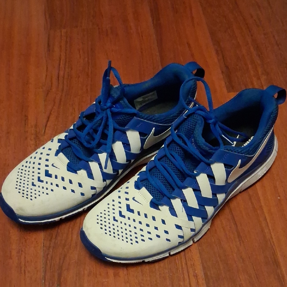 Nike Free Fingertrap Men's Athletic Shoes in Blue and White Size 12.5